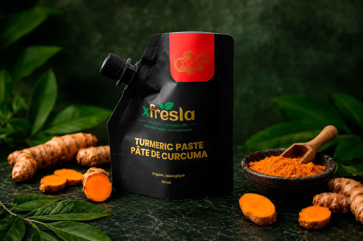 Pasta orgánica de cúrcuma de la Selva Central